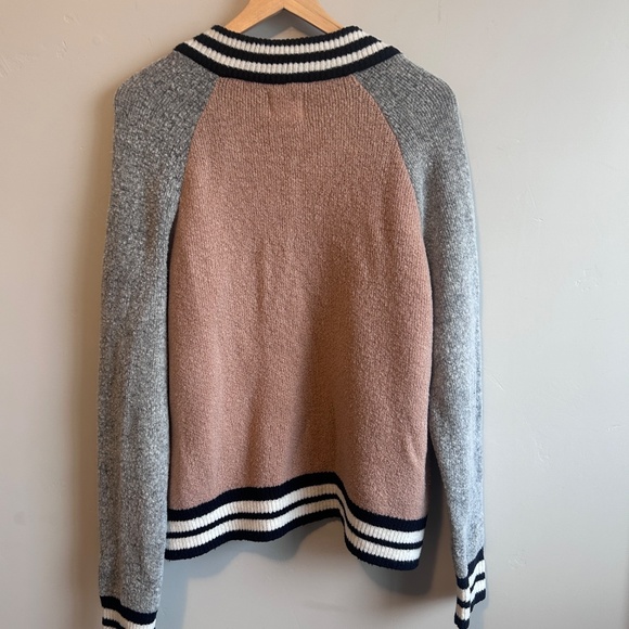 Anthropologie Maeve Jacket Small Varsity Embroidered Bomber Soft READ - Picture 7 of 10